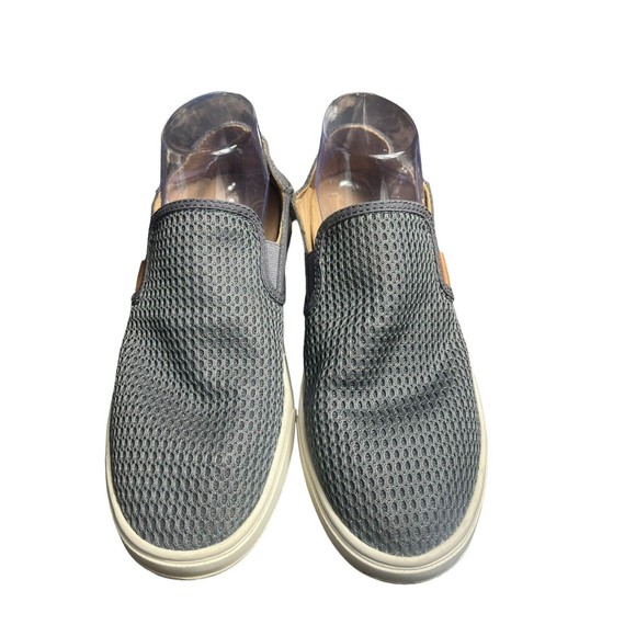 Olu’kai Pehuea Size 8.5 Women’s Grey & White Mesh Slip On Loafers Shoes #S60-6 - Picture 2 of 9
